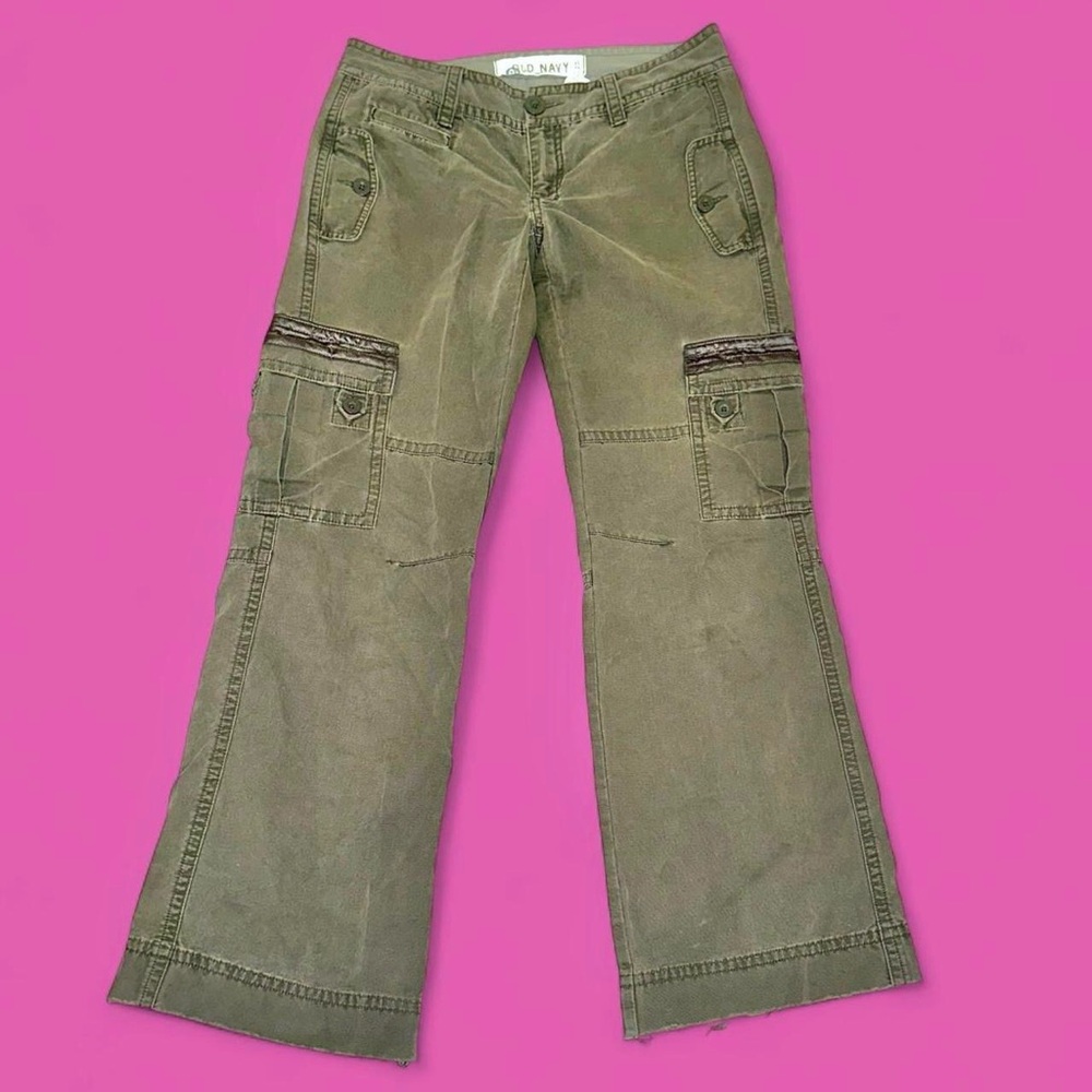 Old Navy Olive Women's Wide Leg Cargo Jeans